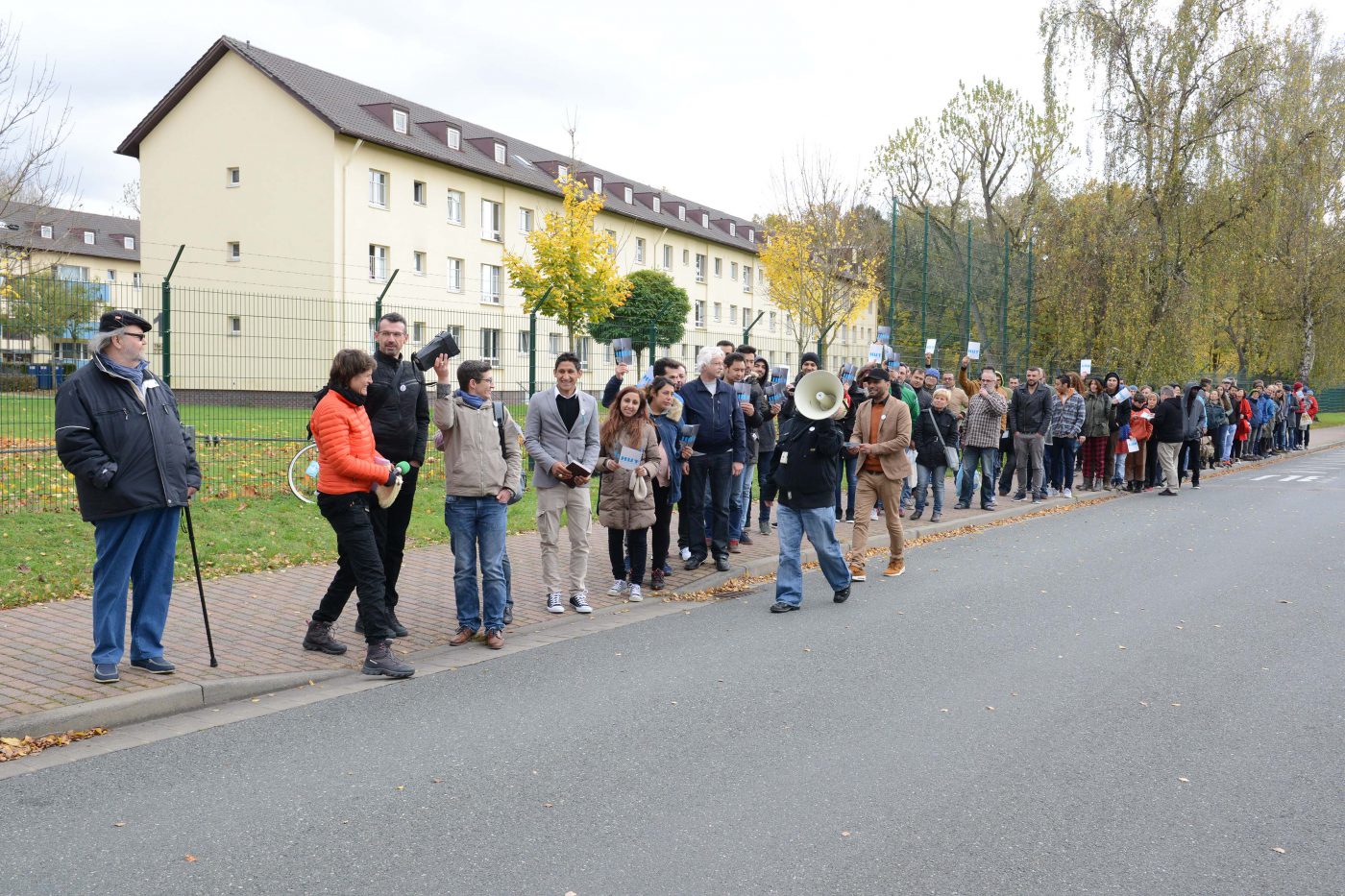 Mahnwache der Partei mut und des Bayerischen Flüchtlingsrates in Bamberg