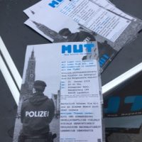 mut-Infotisch in Landshut – Flyer für den Stammtisch in Landshut