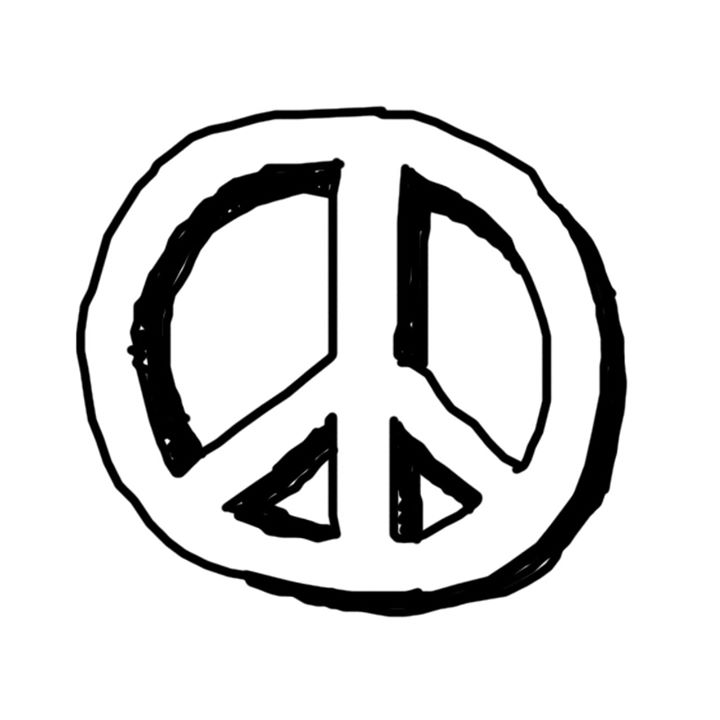 Peace-Zeichen - Aufruf zum Ostermarsch